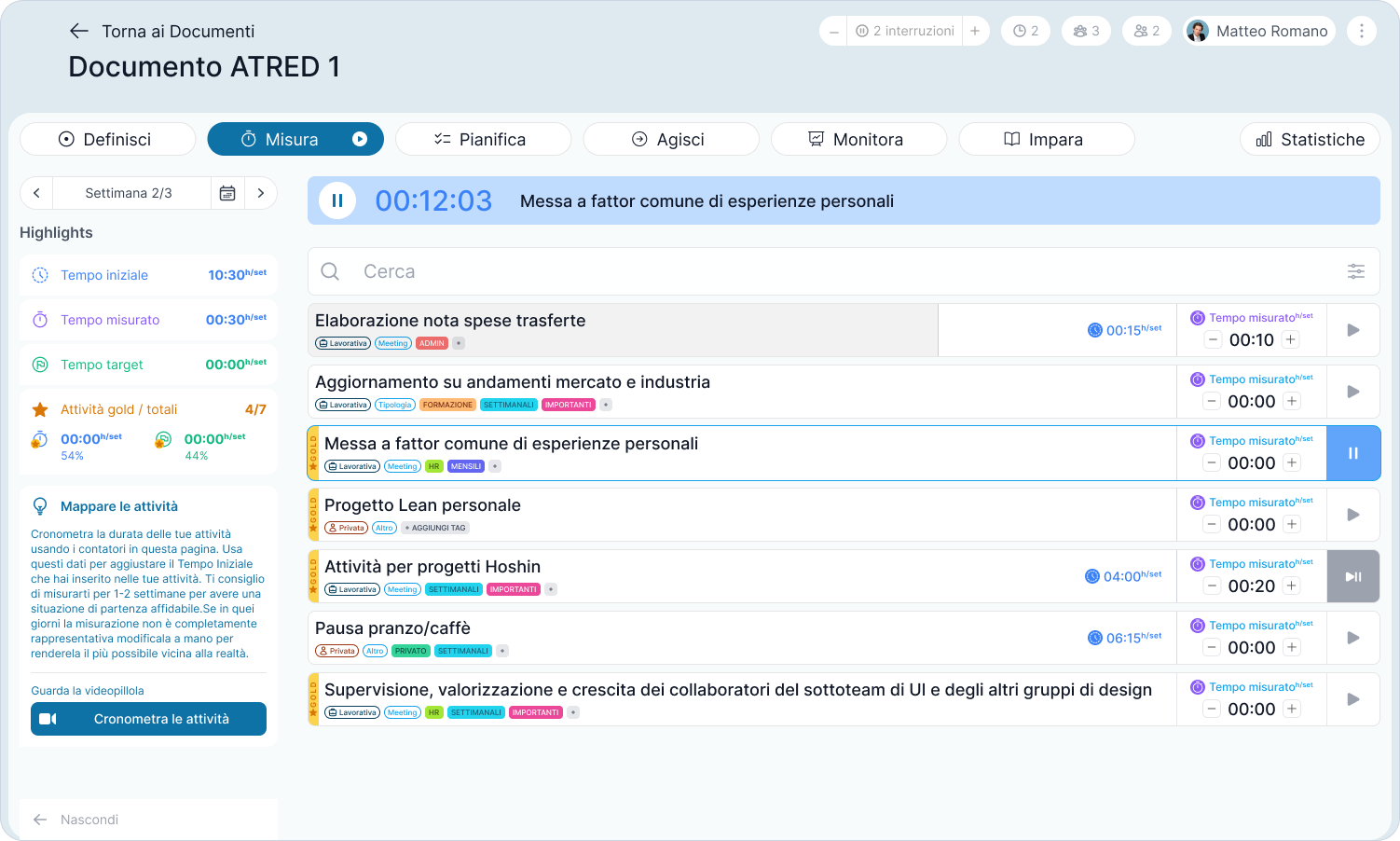 Una schermata dell'app ATRED progettata per Lenovys